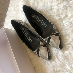 Calvin Klein Snake Print Flats